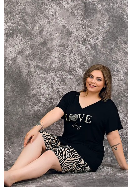Büyük Beden Şort Pijama Takımı