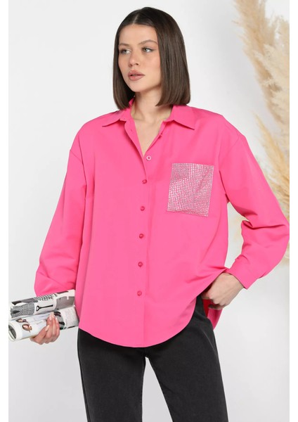 Taş Işlemeli Oversize Kadın Gömlek fiyatları