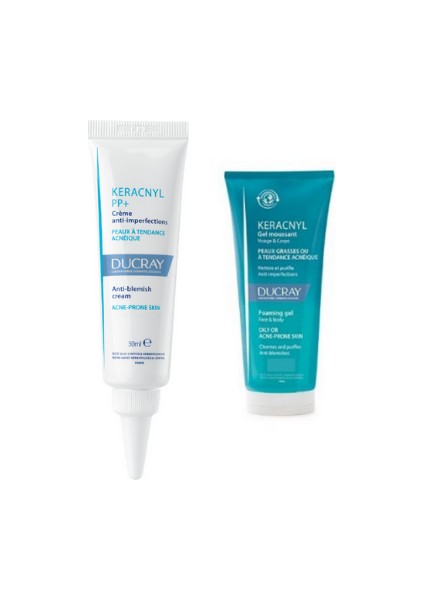 Keracnyl Pp+ Creme 30 ml & Ducray Keracnyl Foaming Gel 40 ml Set
