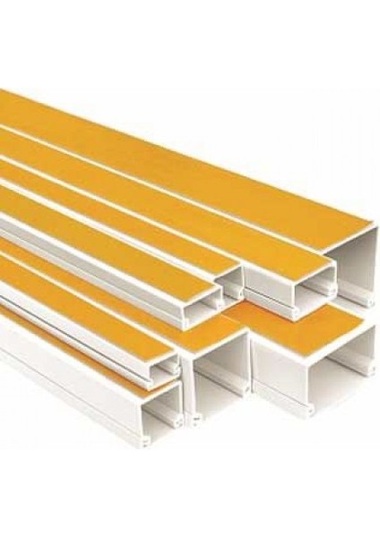 16 x 16 Yapışkanlı Kablo Kanalı Beyaz 2 Mt. ( 5 Adet )