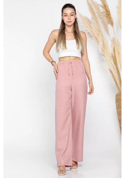 Kadın Bel Lastikli Bol Paça Pantolon P-00012454 fiyatları