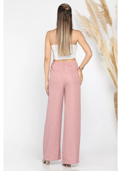 Kadın Bel Lastikli Bol Paça Pantolon P-00012454 modelleri