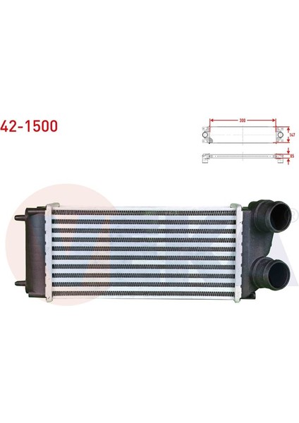 VEKA-42-1500 - Turbo Radyatoru (Intercooler) Cıtroen C4 (Lc) 1.6 Hdı 2004-2009