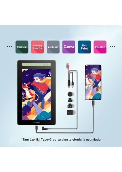 Artist 13 2nd Generation Grafik Ekran Tablet Yeşil