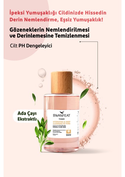 Aydınlatıcı Toner Adaçayı Ekstraktlı Nemlendirici, Arındırıcı & Cilt Ph Dengeleyici