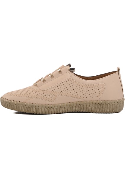 Bej Hafif Lastik Bağcıklı Kadın Casual Ayakkabı 651566 Z fiyatları
