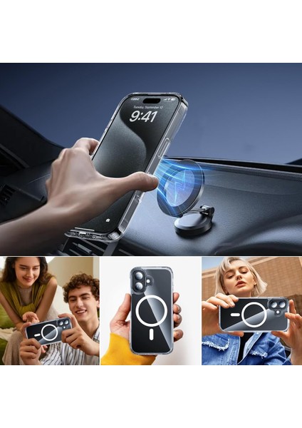 iPhone 16 Kılıf Magsafe Özellikli Şeffaf Silikon Kapak fırsatları