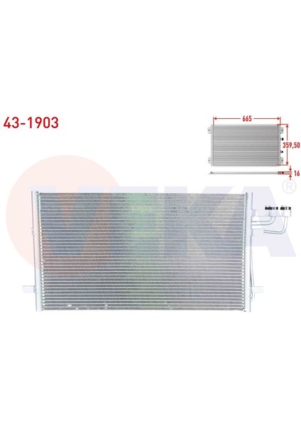 VEKA-43-1903 - Klıma Radyatoru Ford Focus Iı (Da) 1.4i 2004-2011