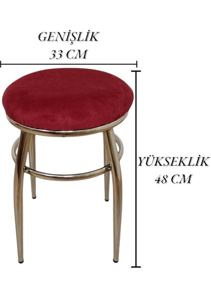 Tabure, Bar Taburesi, 2 Adet Tabure, Metal Ayaklı Tabure, Puf, Bench, Mutfak Balkon Bahçe Taburesi