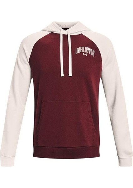 Ua Rival Wm Colorblock Hd Erkek Sweatshirt 1373363-690 Kırmızı