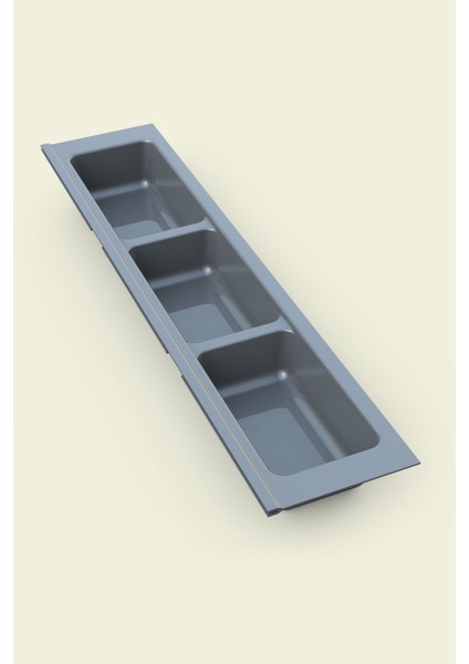 Mutfak Çekmece Içi Düzenleyici, Kaşıklık 104CM x 48CM Yanlar ve Boydan 4cm Kesilebilir, Antrasit fırsatları