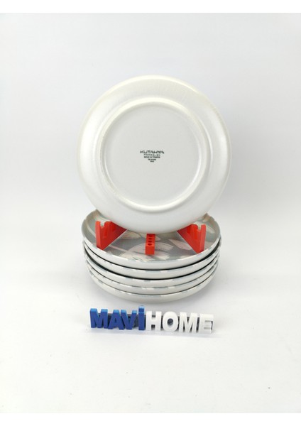 Moderna Serisi Desenli 19 cm Porselen Tatlı - Pasta Tabağı 6 Lı fiyatları