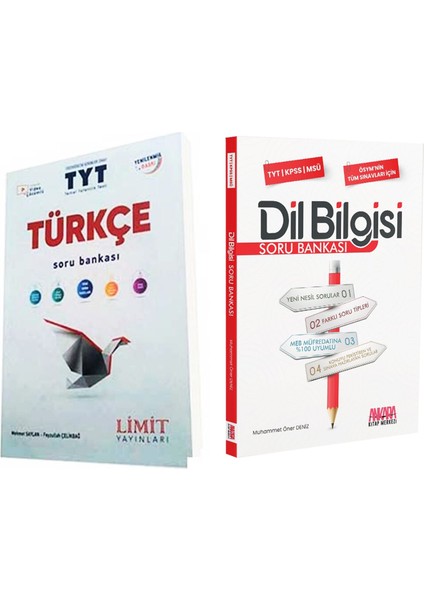 Yayınları Tyt Türkçe ve Akm Dil Bilgisi Soru Bankası Seti 2 Kitap