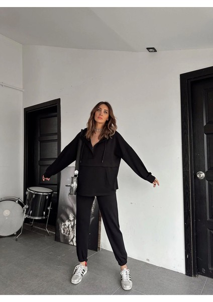 Kadın Kapşonlu Cepli Modall Dokulu Ikili Takım fiyatları