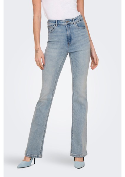 Onlmila Streç Pamuklu Yüksek Bel Ispanyol Paça Flare Jeans Bayan Kot Pantolon 15313328