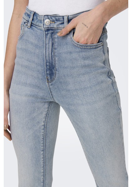 Onlmila Streç Pamuklu Yüksek Bel Ispanyol Paça Flare Jeans Bayan Kot Pantolon 15313328 modelleri