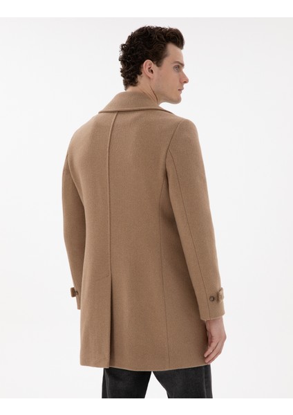 Erkek Bej Ex. Slim Fit Kaşe Kaban 50293291-VR011 indirimleri