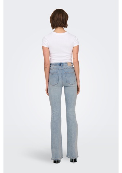 Onlmila Streç Pamuklu Yüksek Bel Ispanyol Paça Flare Jeans Bayan Kot Pantolon 15313328 indirimleri