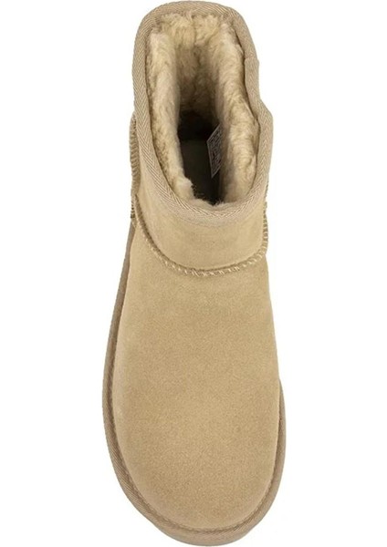 Women's Classic Mini Paltform Boots Kadın Hakiki Süet Deri Bilekli Bot Hardal fiyatları