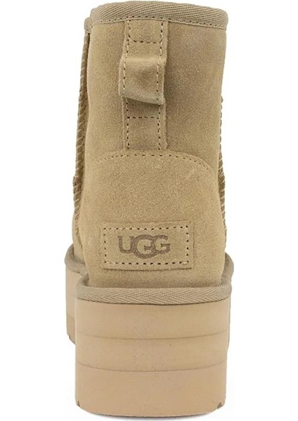 Women's Classic Mini Paltform Boots Kadın Hakiki Süet Deri Bilekli Bot Hardal modelleri