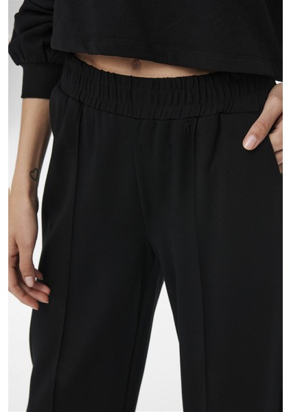 Onlpoptrash Oversize Fit Normal Bel Geniş Paça Çimalı Jogger Pantolon Bayan Pantolon 15235076