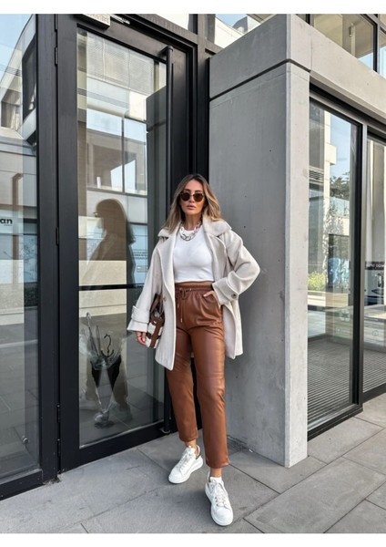 Egzotik Jogger Deri Pantolon fırsatları