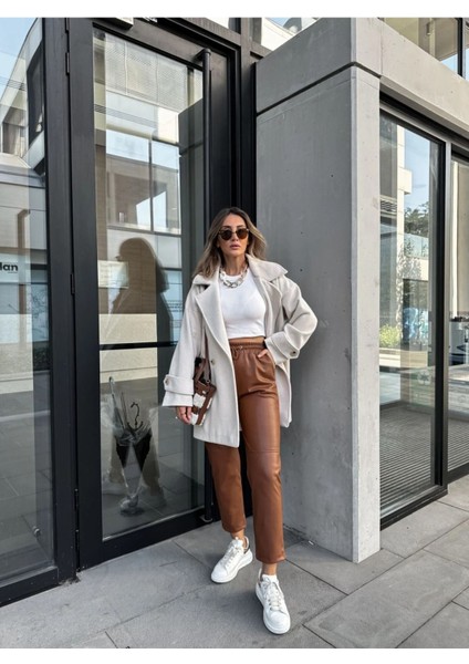 Egzotik Jogger Deri Pantolon indirimleri