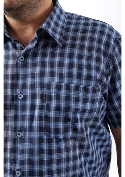 Kısa Kol Ekose Pamuklu Erkek Gömlek KK-8075-TSS fiyatları