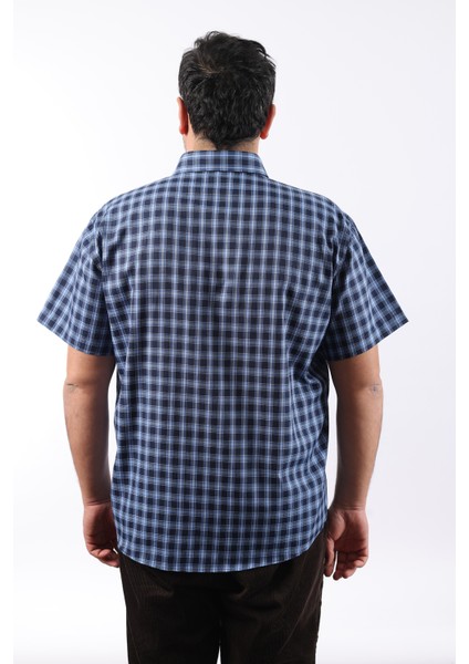 Kısa Kol Ekose Pamuklu Erkek Gömlek KK-8075-TSS modelleri