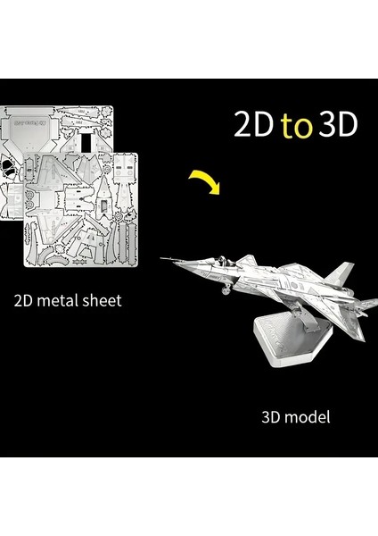Dıy 3D Metal Puzzle Bulmaca Air Forje J-20 Savaş Uçağı 14+ Yaş Üstü Hediyelik Model fiyatları