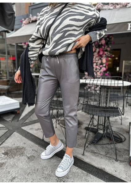 Egzotik Jogger Deri Pantolon modelleri