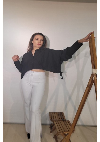 50125 Salaş Crop Gömlek modelleri