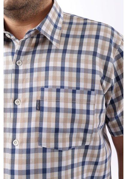 Kısa Kol Ekose Pamuklu Erkek Gömlek KK-8069-TSS fiyatları