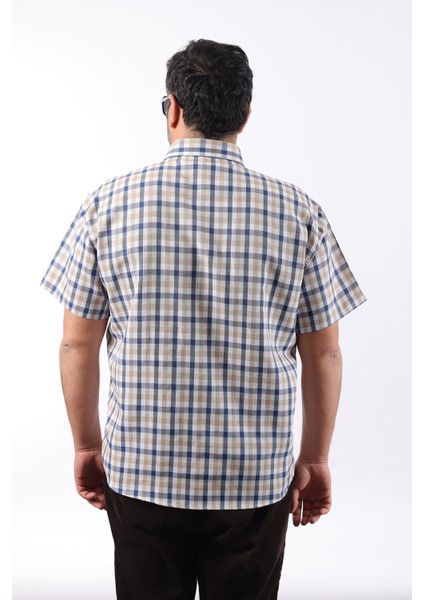 Kısa Kol Ekose Pamuklu Erkek Gömlek KK-8069-TSS modelleri