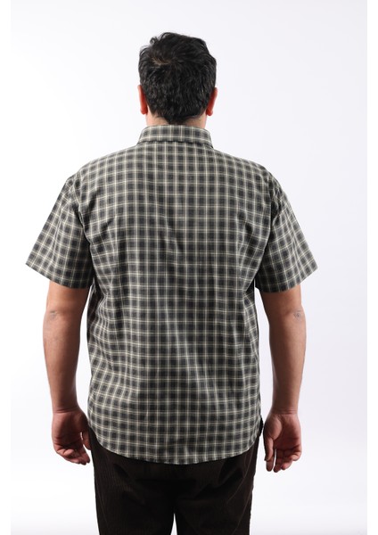 Kısa Kol Ekose Pamuklu Erkek Gömlek KK-8073-TSS modelleri