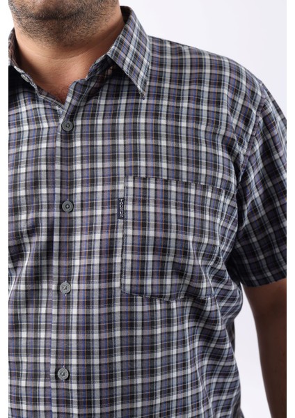 Kısa Kol Ekose Pamuklu Erkek Gömlek KK-8072-TSS fiyatları