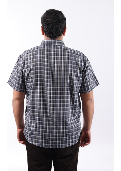 Kısa Kol Ekose Pamuklu Erkek Gömlek KK-8072-TSS modelleri