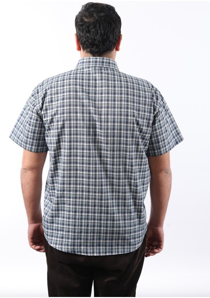 Kısa Kol Ekose Pamuklu Erkek Gömlek KK-8071-TSS modelleri