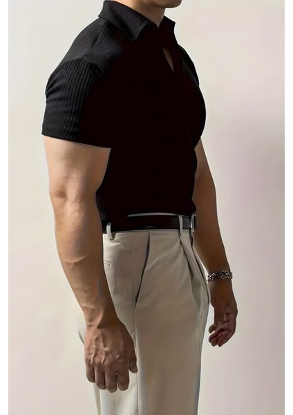 Jabbel Old Money Derin V Yakalı Erkek Tshirt fiyatları