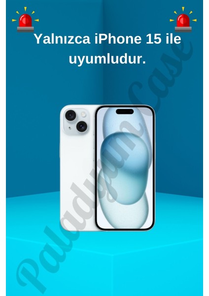 iPhone 15 Uyumlu Elmas Pırlanta Taşlı Siyah Kılıf