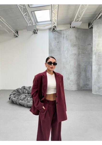 Oversize Kruvaze Yaka Blazer Ceket