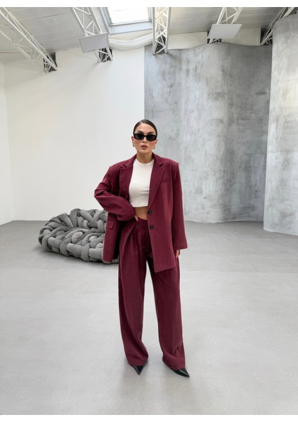 Oversize Kruvaze Yaka Blazer Ceket