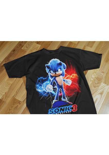 Sonic Hedgehog Tshirt Çocuk Siyah