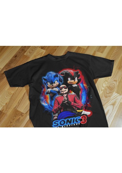 Sonic Çocuk Tshirt Siyah