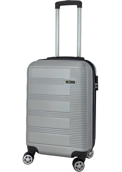 3'lü Valiz Seti ABS Valiz 4x2 Teker Gri 1451