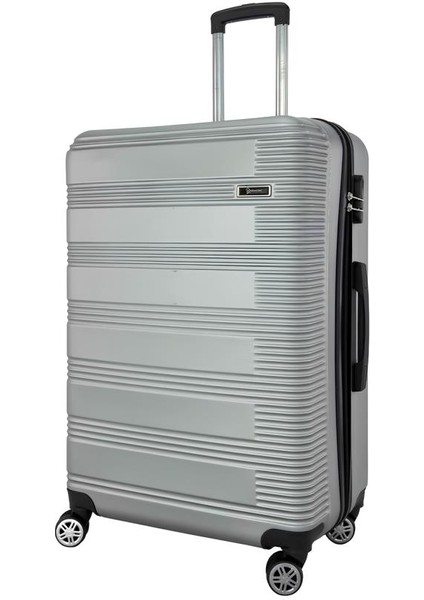 3'lü Valiz Seti ABS Valiz 4x2 Teker Gri 1451