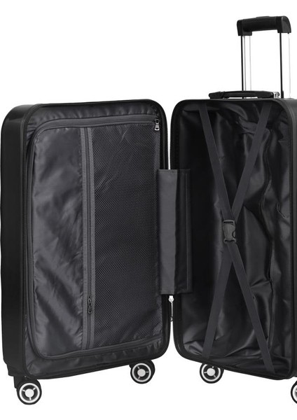 Kabin Boy %100 Polikarbon Valiz 4x2 Teker Siyah 1809