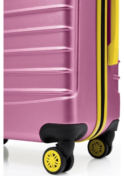 Büyük Boy Valiz 4x2 Teker Pembe 1168