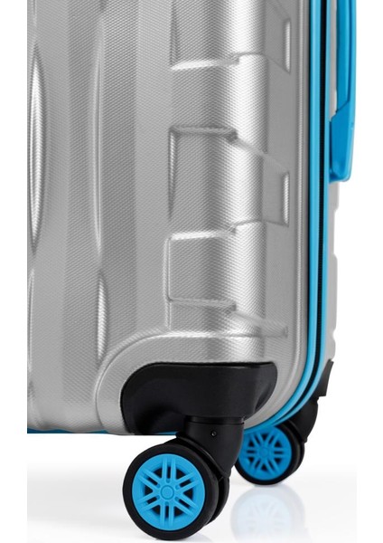 Büyük Boy Valiz 4x2 Teker Gri 1167