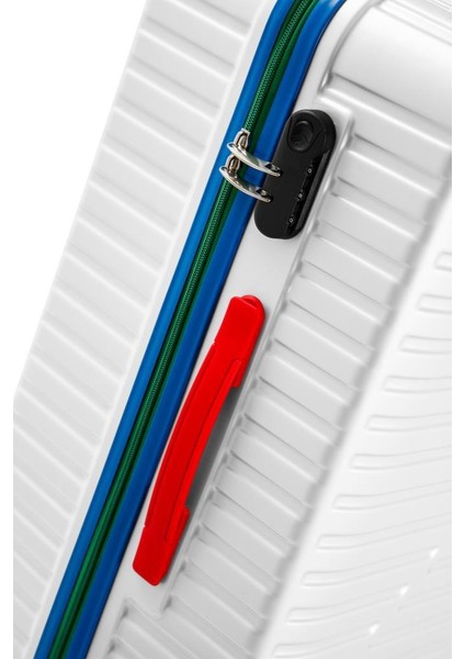 Büyük Ve Kabin Boy 2'li Valiz Seti %100 Polikarbon Valiz 4x2 Teker Beyaz 1088 indirimleri